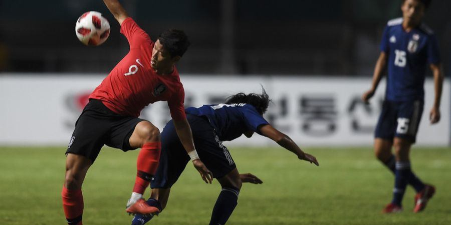 Final Sepak Bola Asian Games - Korsel dan Jepang Bermain Seri, Laga Diteruskan ke Babak Perpanjangan Waktu