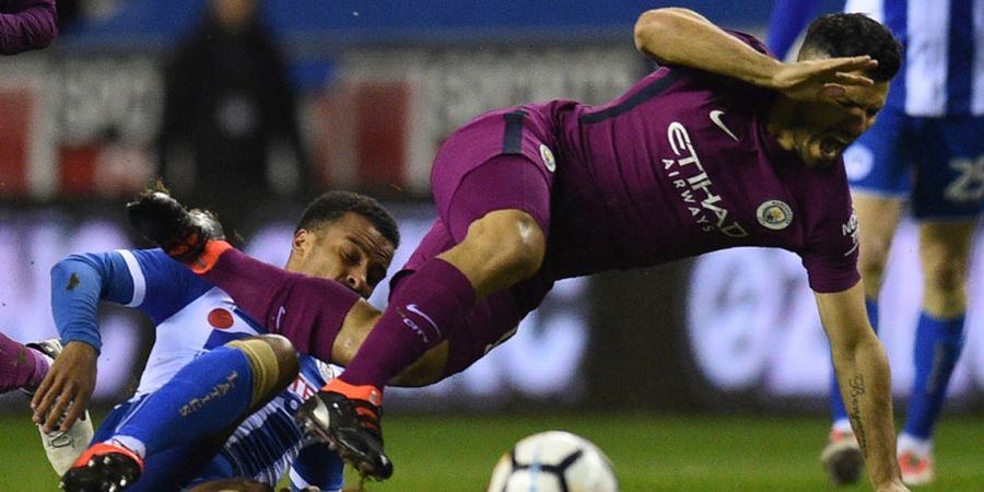 Sergio Aguero Terlibat Perkelahian dengan Suporter Wigan Usai Manchester City Tersingkir dari Piala FA