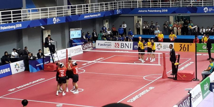 Sepak Takraw Asian Games 2018 - Satu Emas Indonesia Melayang, karena Lena Cs Dikalahkan Vietnam