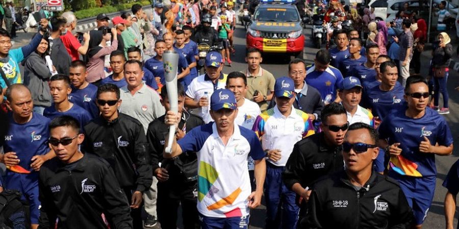 Perjalanan Kirab Obor Asian Games 2018 Dimulai di Yogyakarta