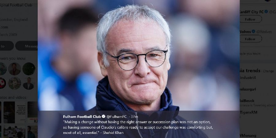 Alasan Aneh Mengapa Claudio Ranieri Mau Melatih Fulham