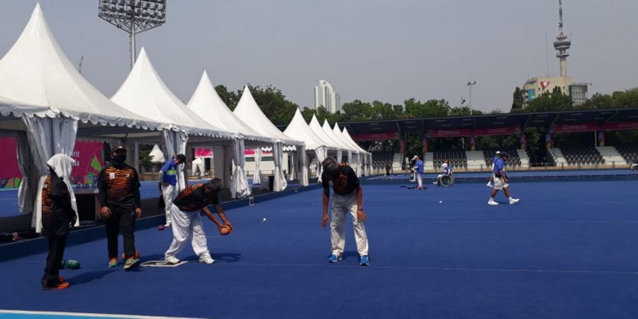 Asian Para Games 2018 - Malaysia dan Hong Kong Berbagi Lapangan dalam Sesi Latihan Lawn Bowls Hari Ini