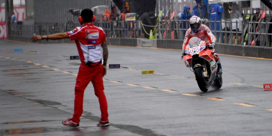 MotoGP Jepang 2017 - Andrea Dovizioso Kecewa Lintasan Tidak Cukup Basah di Sesi Kualifikasi