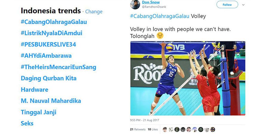 Cabang Olahraga Galau jadi Trending Topic di Twitter, 7 Postingan Ini Dijamin Bikin Ngakak Jungkir Balik
