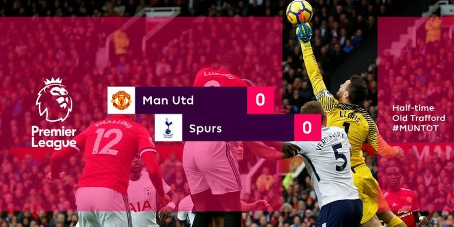 Link Live Streaming Manchester United Versus Tottenham, Babak Pertama 0-0, Klub Tamu Lebih Impresif 