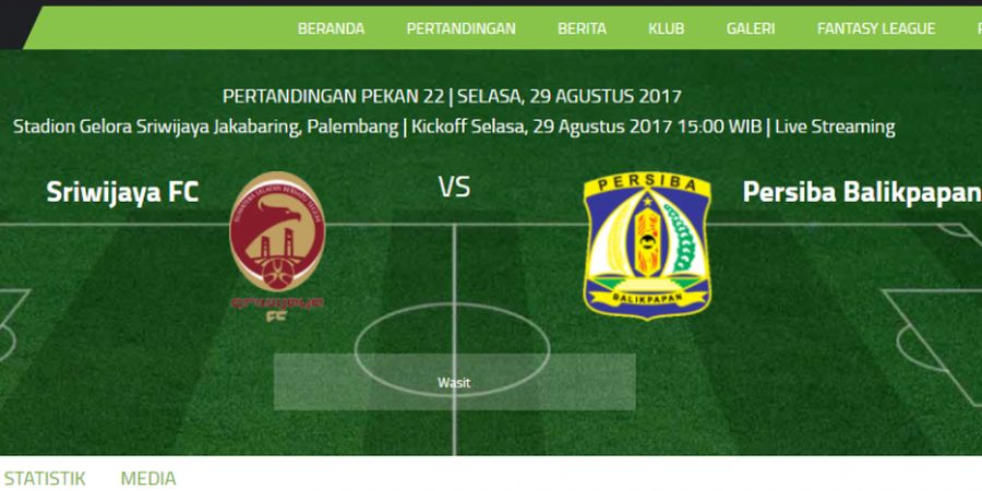 Tak Disiarkan Televisi, Ini Siaran Live Streaming Sriwijaya FC Vs Persiba Balikpapan