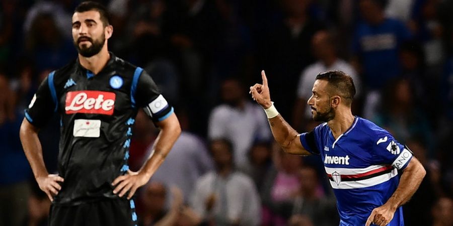 VIDEO - Gol Backheel Fabio Quagliarella Bantu Sampdoria Benamkan Napoli