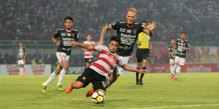 Madura United Vs Bali United - Gol Kaki Kiri Pemain Pengganti Selamatkan Tuan Rumah dari Kekalahan
