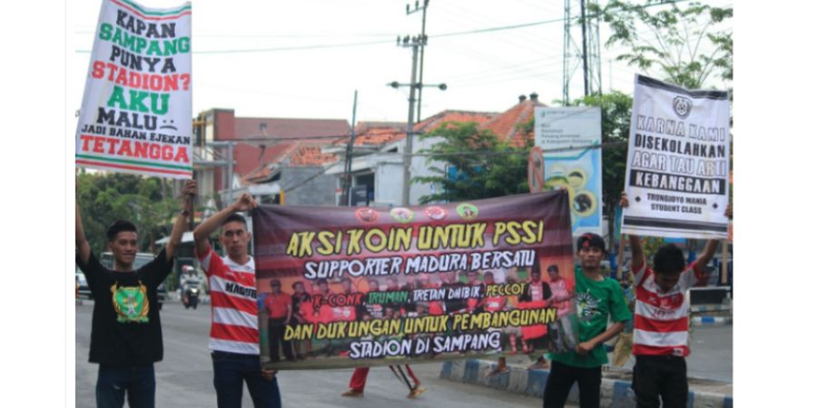 Komunitas Suporter Madura United, Trunojoyo Mania Rayakan Hari Jadi Ke-4 dengan Aksi Protes ke Komdis PSSI