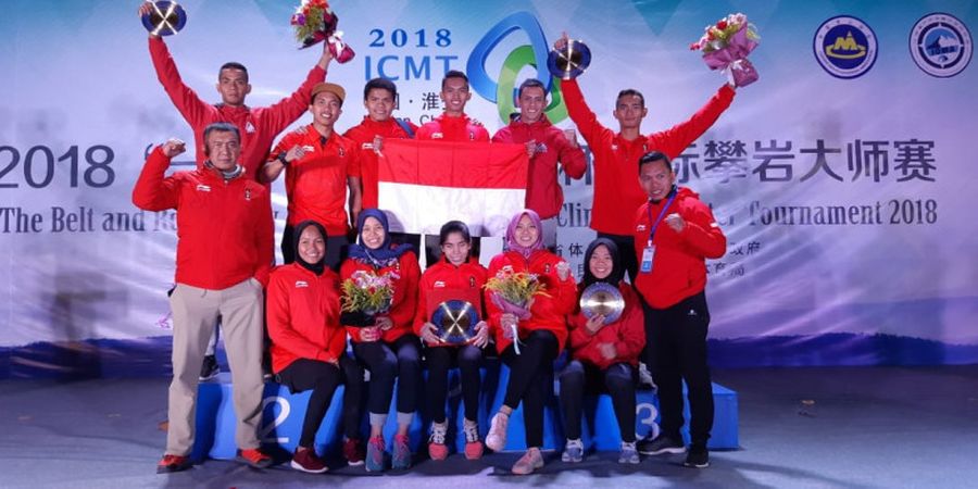 Tim Panjat Tebing Indonesia Kawinkan Emas pada Turnamen Master di China