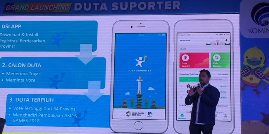 Aplikasi Duta Suporter Indonesia Diluncurkan oleh Kemenkominfo