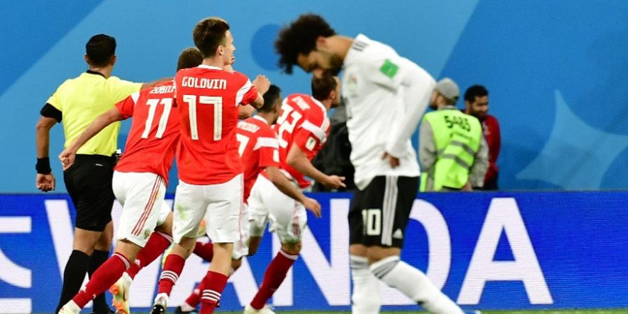 Mohamed Salah Kembali dan Bikin Gol, Mesir Ditekuk Rusia 1-3