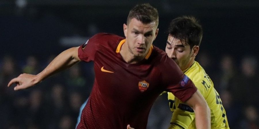 Tiga Gol Dzeko Warnai Kemenangan Roma atas Villarreal