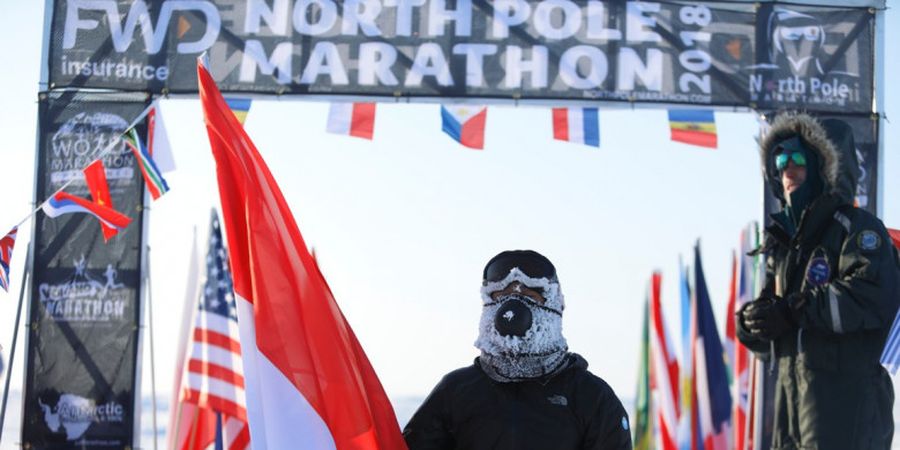 Fedi Fianto Mampu Finis Kurang dari 8 Jam dalam Lomba Maraton di Kutub Utara