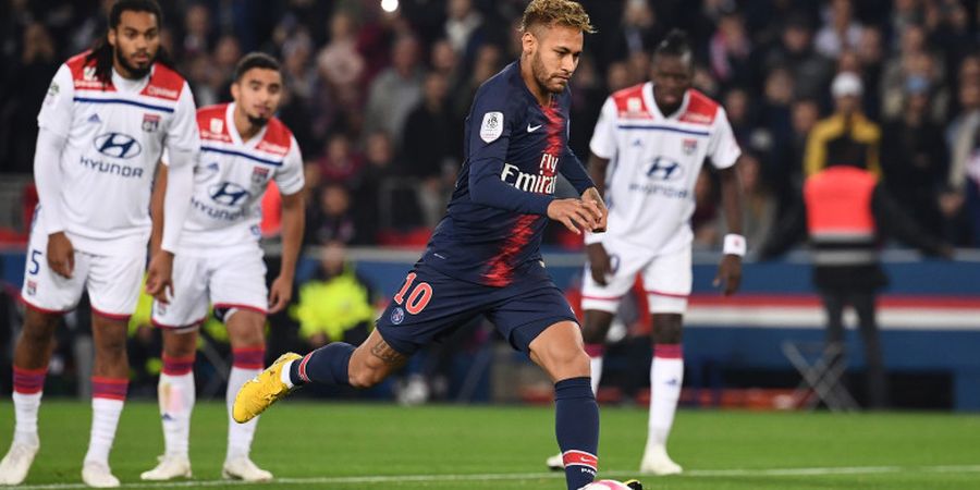 Babak I PSG Vs Lyon - Laga Keras Diwarnai 2 Kartu Merah, Gol Penalti Neymar Jadi Pembeda