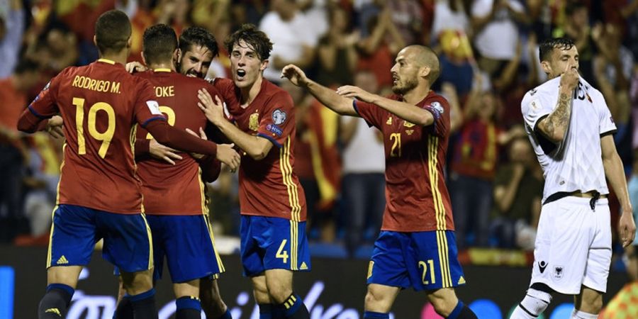 Hasil Kualifikasi Piala Dunia 2018 - Spanyol Lolos, Italia Tunggu Babak Play-Off