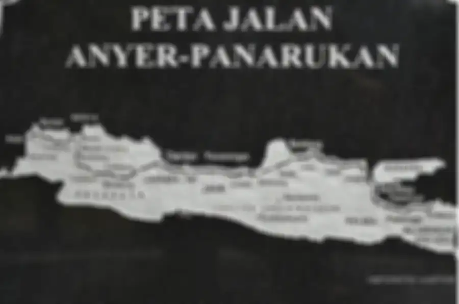 Peta jalan Anyer-Panarukan.