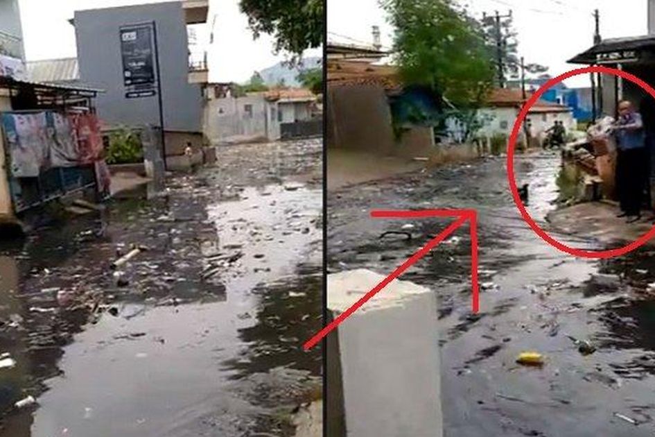 Viral Jalanan Komplek Cimahi Banjir Dan Bawa Luapan Sampah Pria Ini Justru Nekat Hanyutkan Sampah Di Depan Rumah Yang Terendam Air