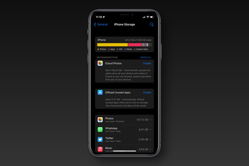 Cara Rahasia Mengurangi iPhone Storage System Data di iOS 15.1 Page all