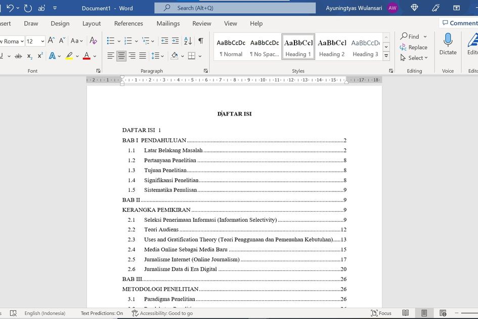 Cara Membuat Daftar Isi Otomatis di Microsoft Word, Mudah dan Praktis!