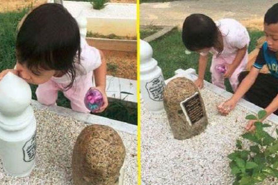 Mengharu Biru, Kisah Gadis Kecil yang Mencium Batu Nisan Almarhum 