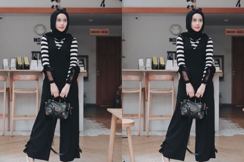 Yuk Intip Inspirasi Mix And Match Kaos Motif Stripes Untuk Hijabers Dijamin Makin Stylish Deh