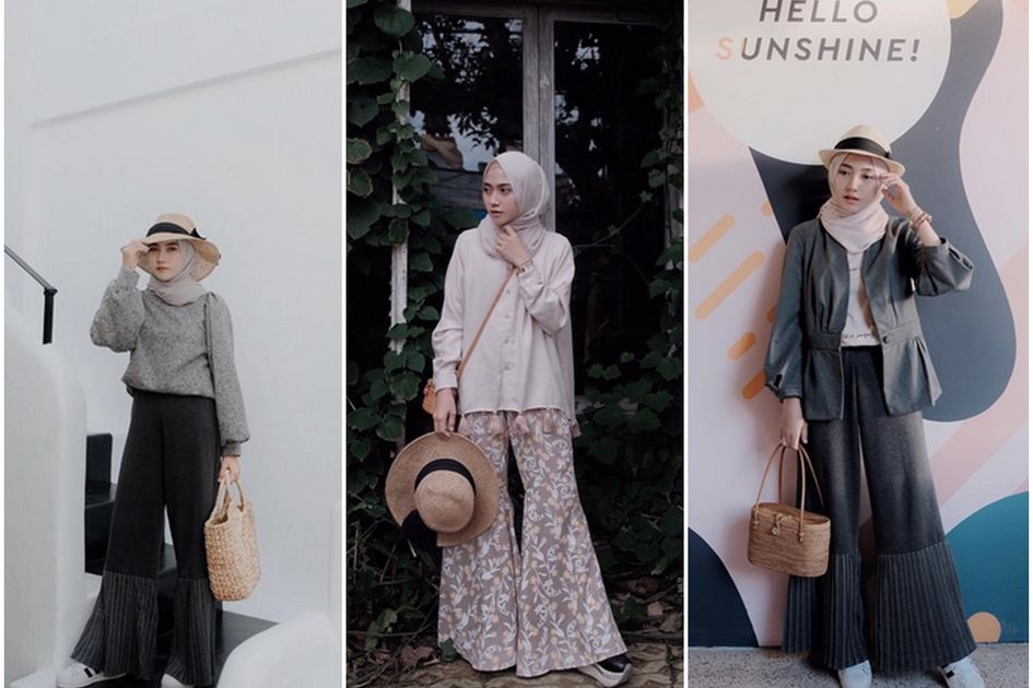 Biar Makin Kekinian Dan Modis Tips Padu Padan Celana Kulot Ala Hijabers Nisa Cookie