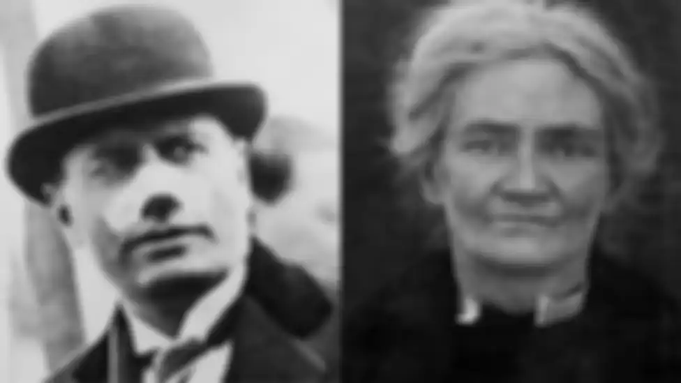 Violet Gibson yang mencoba membunuh Benito Mussolini, tapi hanya mengenai hidungnya. 