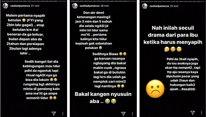 Drama Zaskia Mecca Saat Menyapih Anak Serasa Diputusin Pacar
