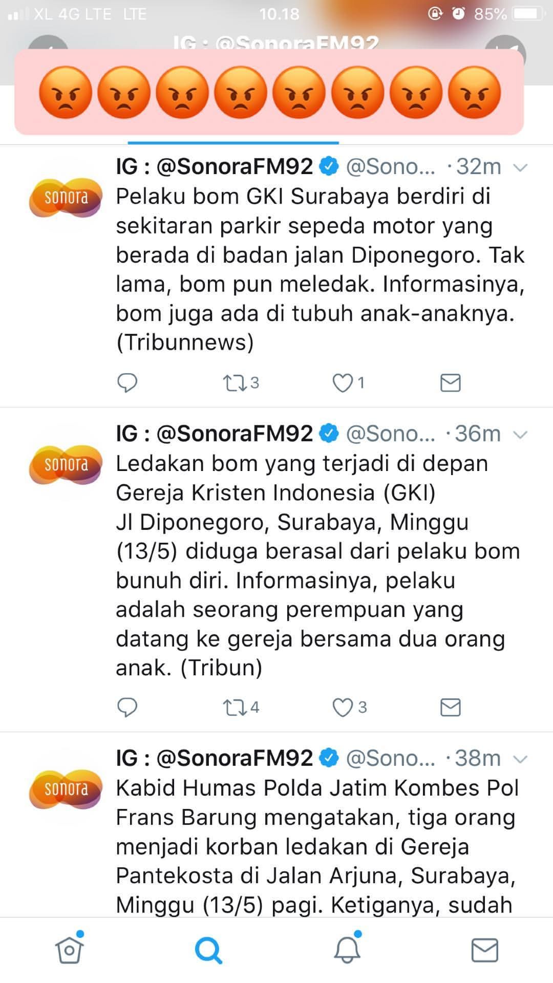 Salah Satu Followers Kunto Aji Beri Kesaksian Soal Keluarga Pelaku Ledakan Bom Bunuh Diri di Surabaya Semua Halaman Grid