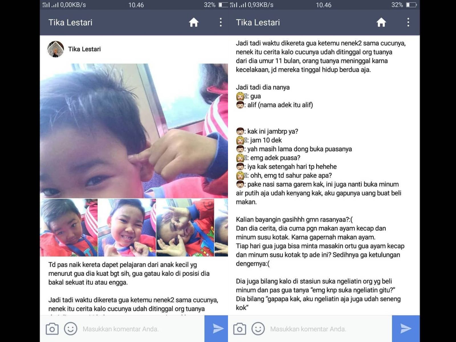 Menyayat Hati Kisah Alif Si Bocah Kecil Yang Sahur Dengan Nasi Garam dan Buka Dengan Air Putih Grid ID