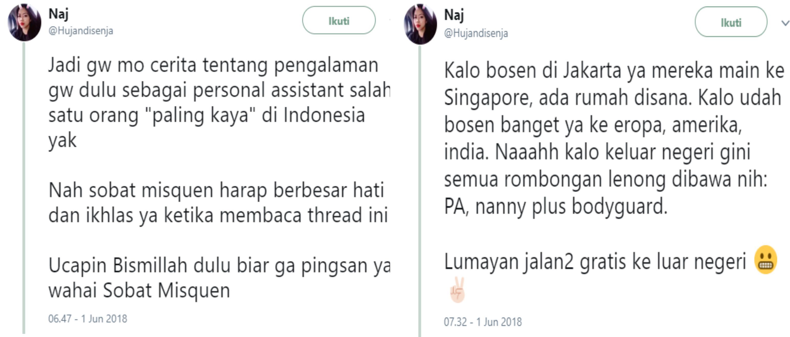 Cerita Asisten Pribadi Konglomerat TOP Indonesia Uang Jajan Anak Bosnya 5 Juta Per Hari Semua Halaman Nakita ID