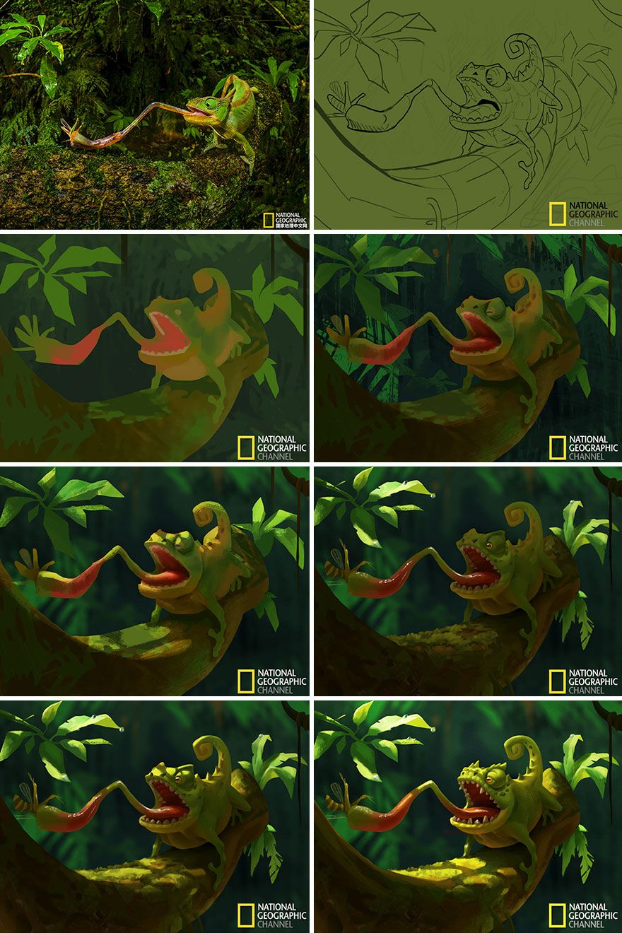 Wah Deretan Foto Hewan Diubah Jadi Ilustrasi Lucu Seperti Film