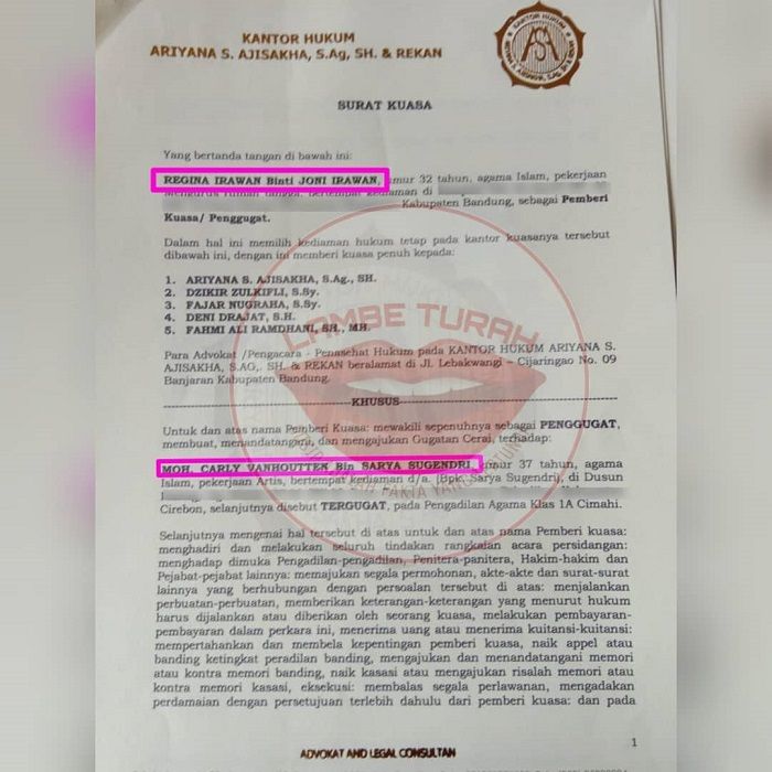 Surat Cerai Dari Pengadilan