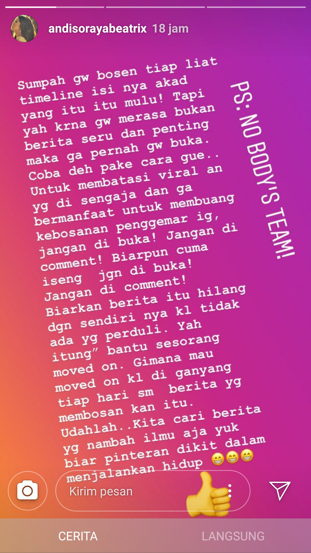 Berita Dan Terbaru Hari Ini Ngaku Bosan dengan Kabar Pernikahan Syahrini dan Reino Barack Andi Soraya Ajak Netizen Lakukan Hal Ini