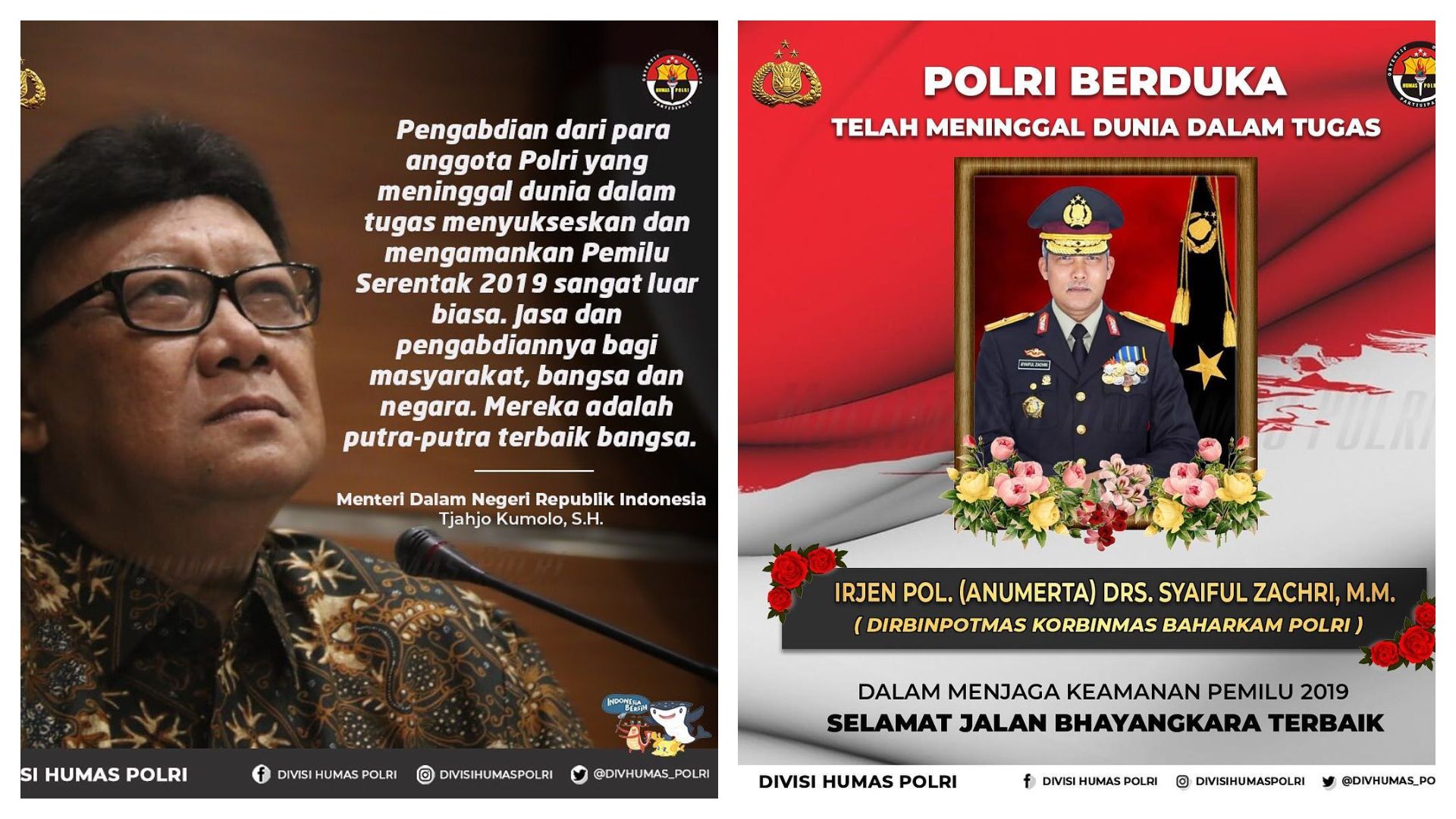 Mendagri 10 Anggota Polisi Gugur Saat Mengamankan Jalannya Pemilu adalah Putra Terbaik Bangsa Semua Halaman Nova Grid ID