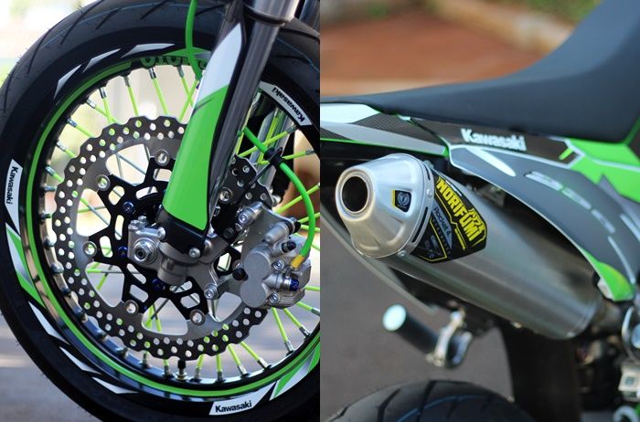 Kawasaki Klx230 Modifikasi Supermoto Makin Stabil Di Jalan Aspal Semua Halaman Motorplus