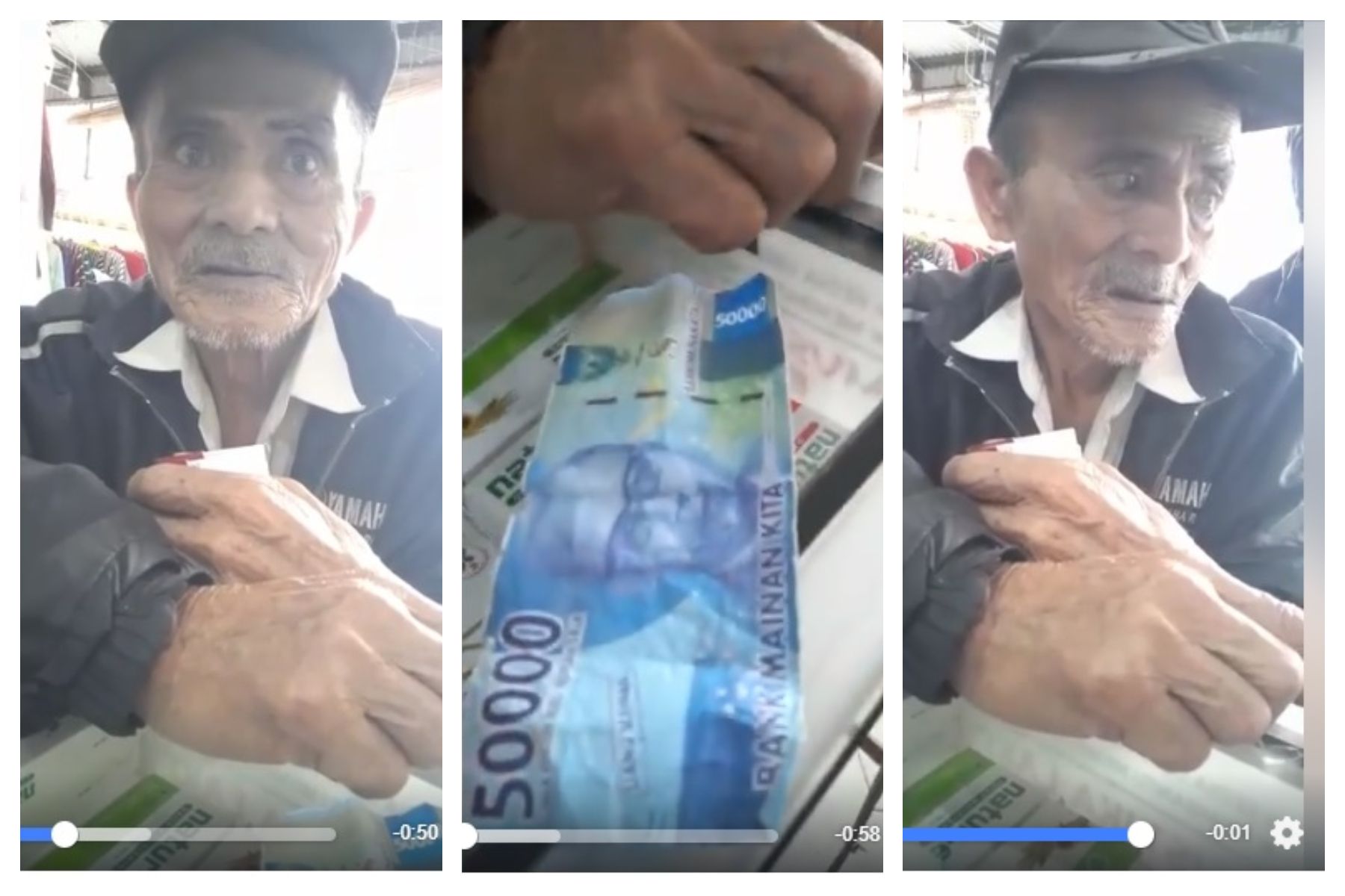 Hasil gambar untuk Tertipu Uang Mainan, Kakek Penjual Sayur Menangis Tak Bisa Beli Obat Di Apotek