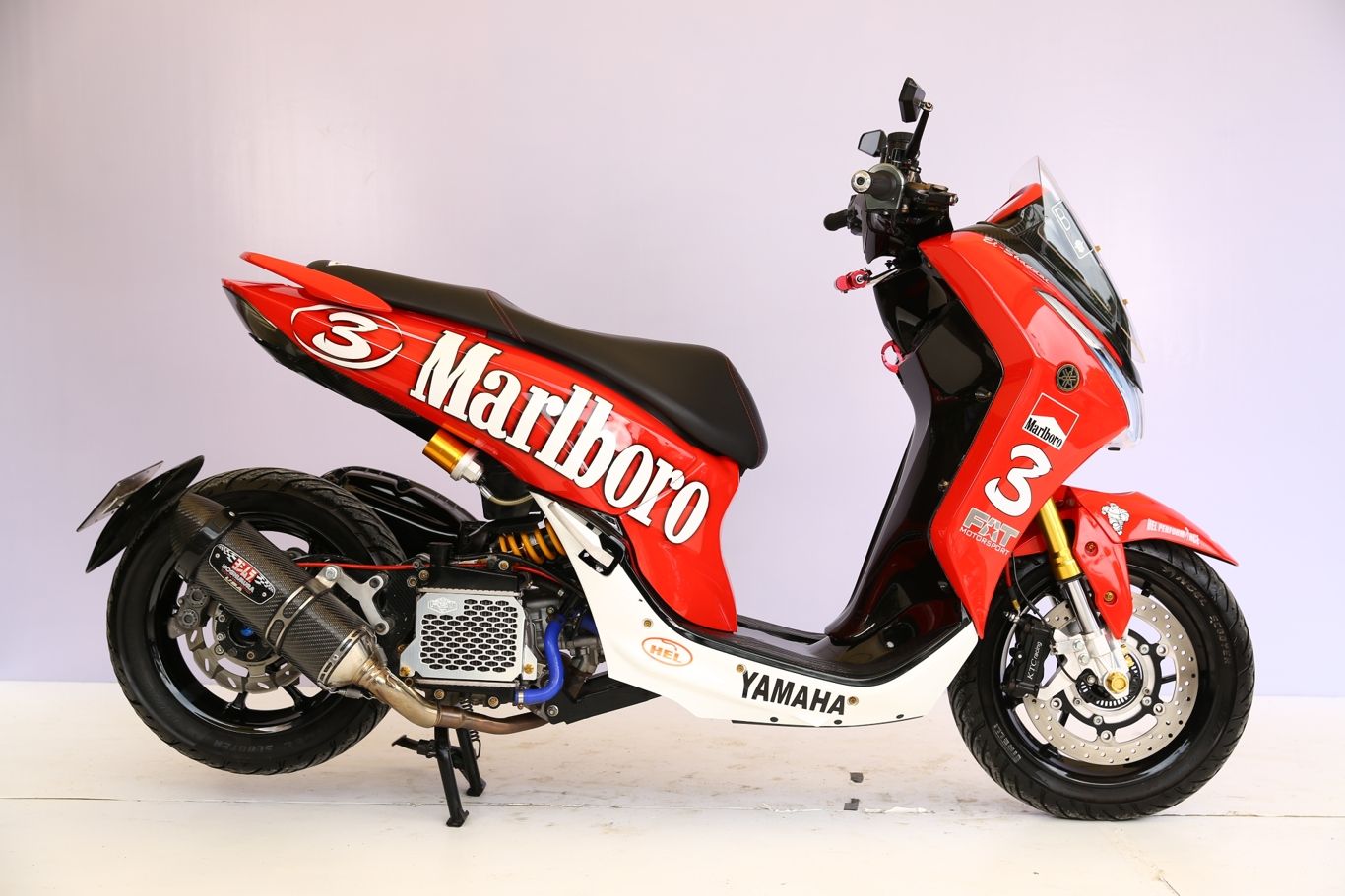 Mewahnya Modifikasi Yamaha Lexi Bergaya Motor Legenda Motogp