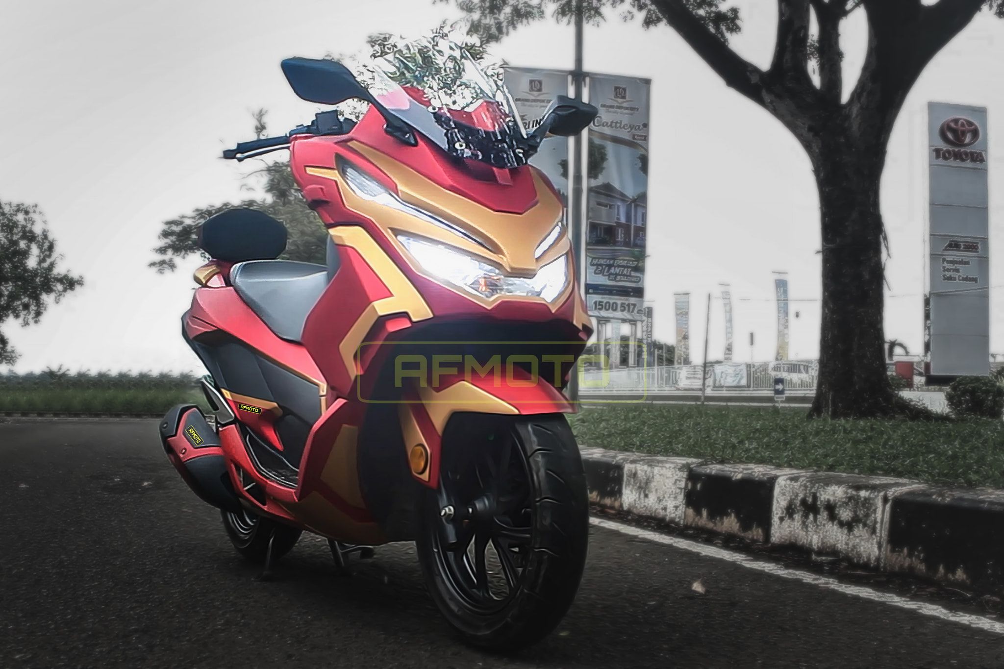 Pertama Di Dunia Modifikasi Honda PCX 150 Marvel Siap Tantang Yamaha NMAX Ironmax