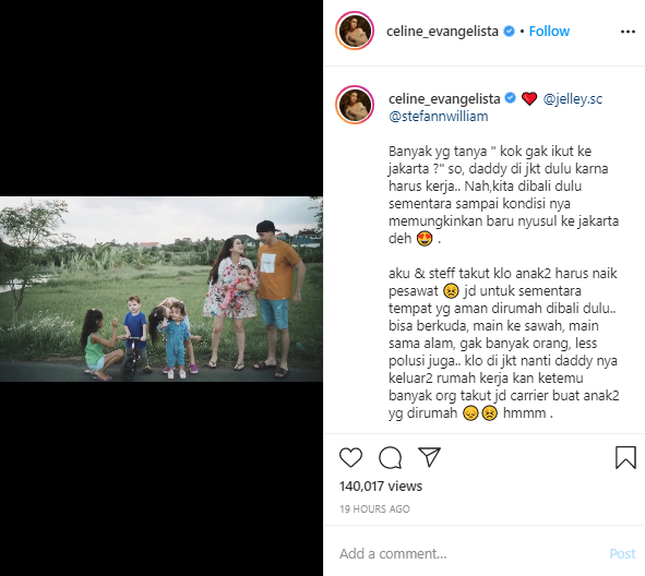 Idaman Banget Terpisah Bali Jakarta Karena Pekerjaan Stefan William Selalu Nangis Kangen Celine Evangelista Anak Anaknya Semua Halaman Grid Fame