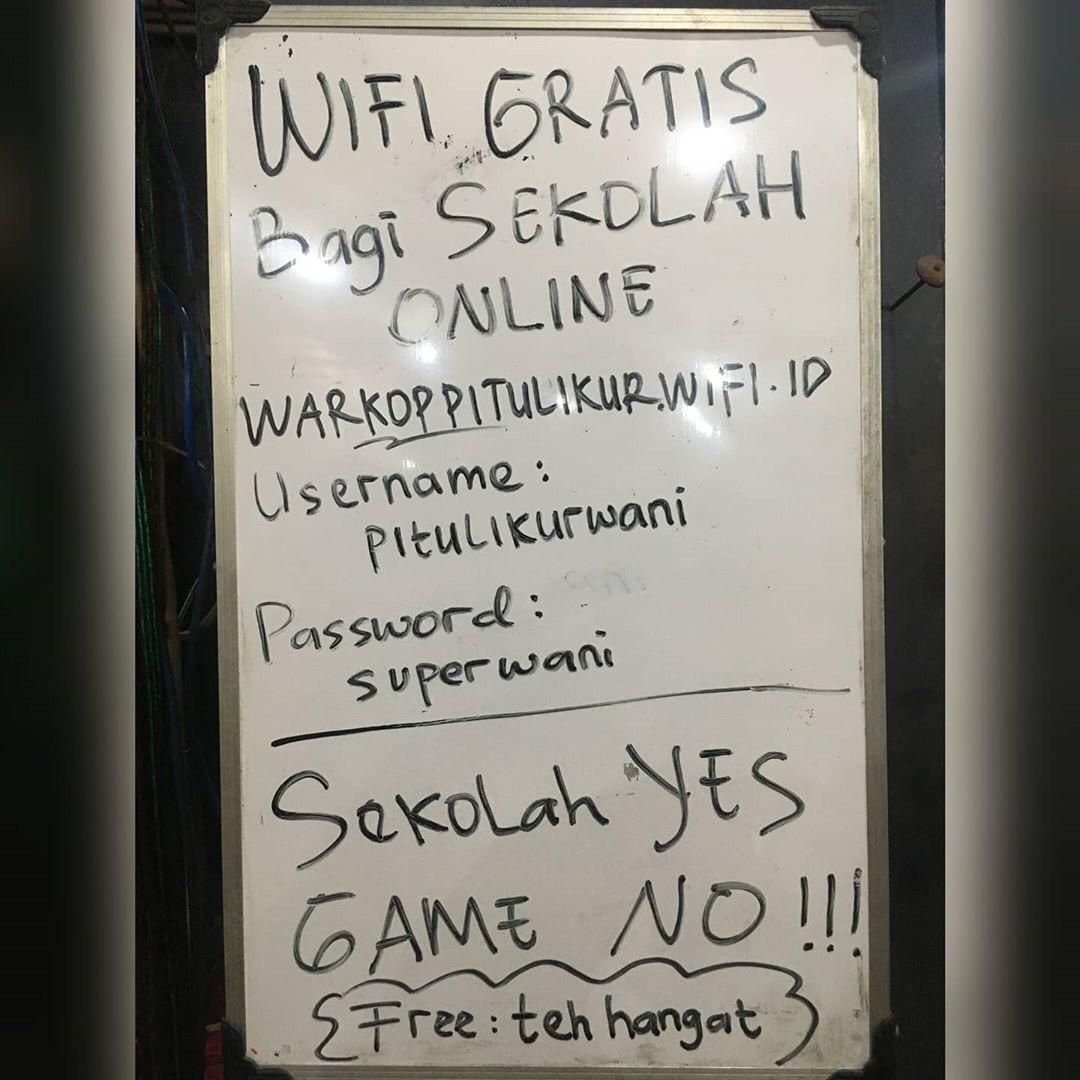 Keren Berikan Wifi Dan Teh Hangat Gratis Untuk Pelajar Yang Sekolah Online Warung Kopi Ini Banjir Pujian