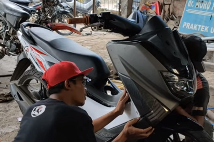 Proses Modifikasi Yahonda Beat Max Hasil Kawin Silang Yamaha Nmax Dengan Honda Beat Ini Video Lengkapnya Motorplus