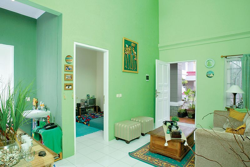 25 Cat Kamar Warna Hijau Muda