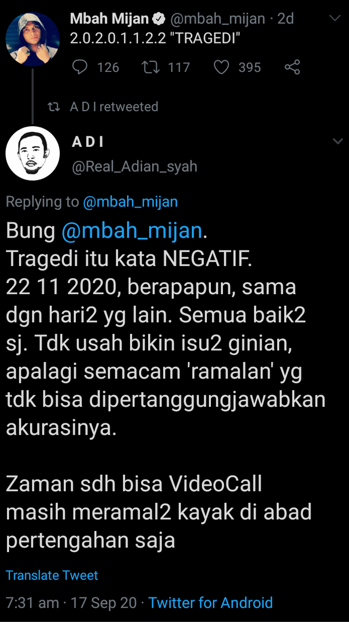 Bikin Geger Sebut 22 November 2020 Bakal Ada Tragedi Yang Menghantam Indonesia Mbah Mijan Kena Omel Sosok Ini Gegara Ramal Setengah Setengah Sang Paranormal Balas Enteng Semua Halaman Grid Star