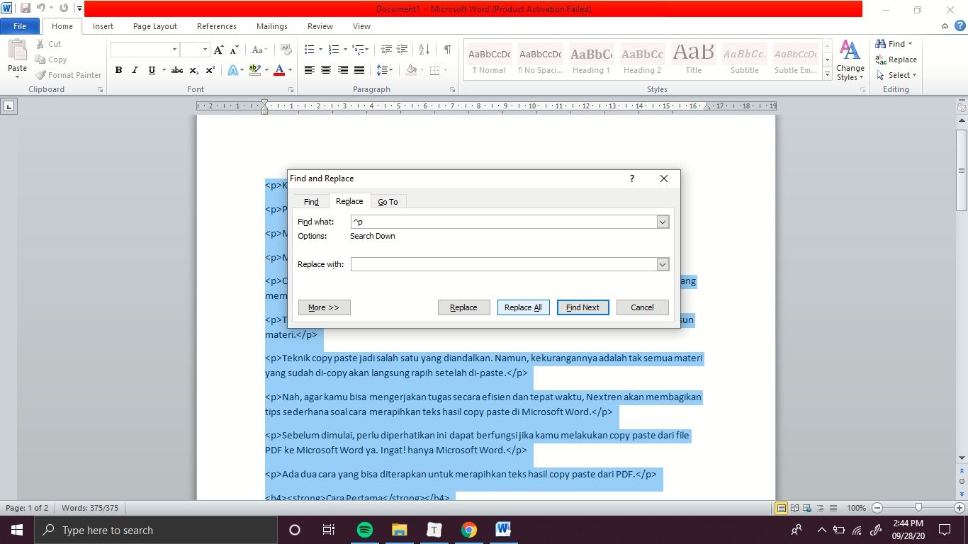 Cara Merapikan Teks Copy Paste di Microsoft Word, Cepat dan Mudah! - Semua  Halaman - Nextren.grid.id