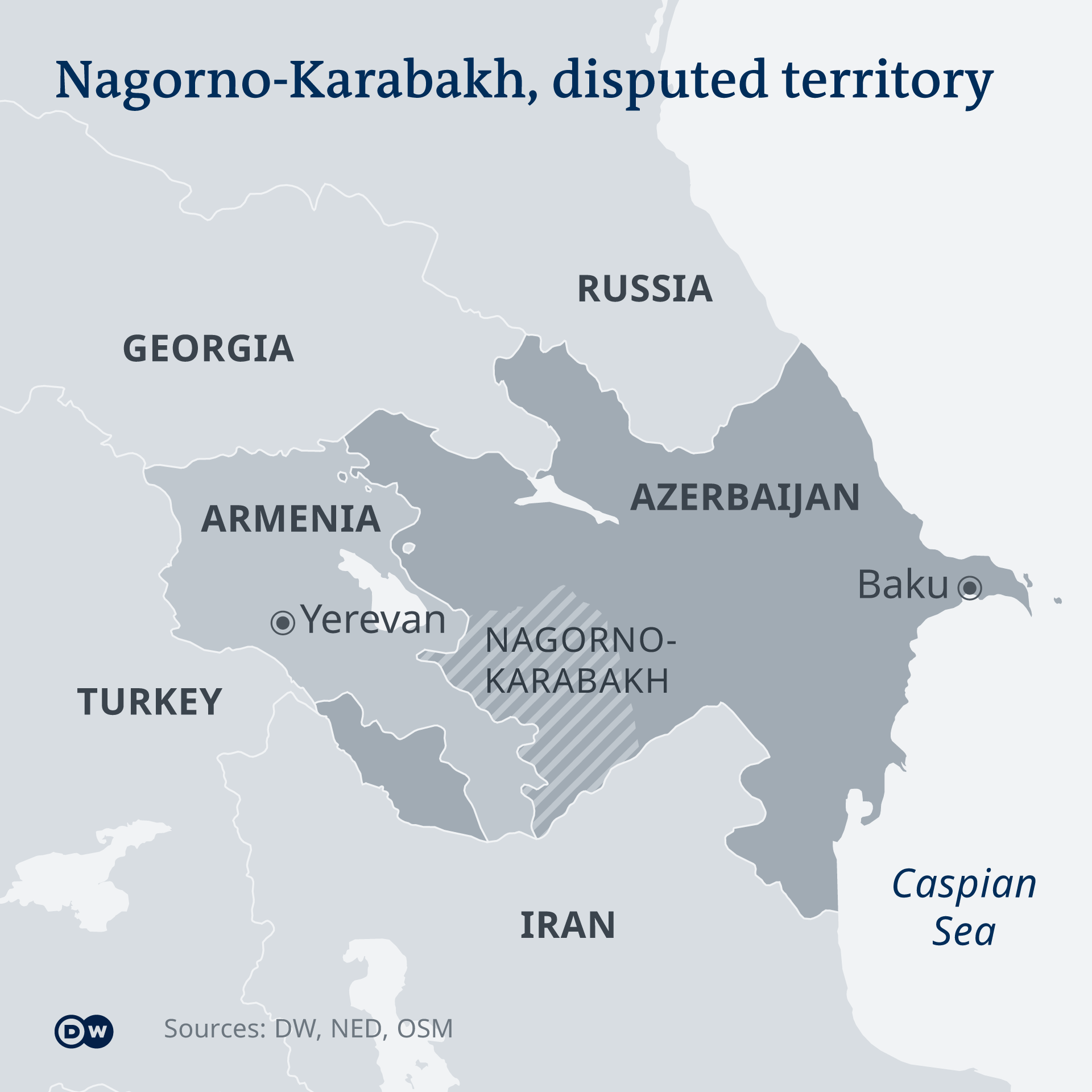 Нагорный карабах на карте
