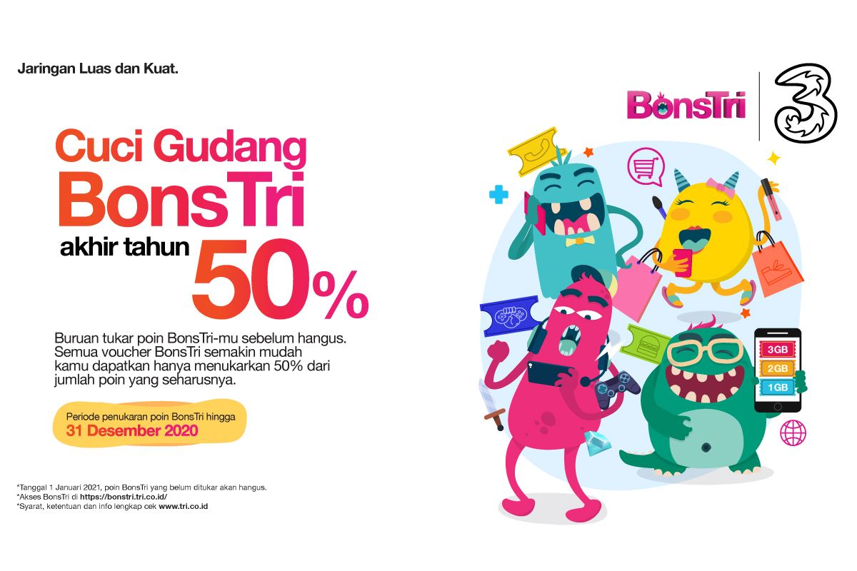 Jelang Akhir Tahun 3 Indonesia Berikan Diskon Untuk Penukaran Bonstri Info Komputer