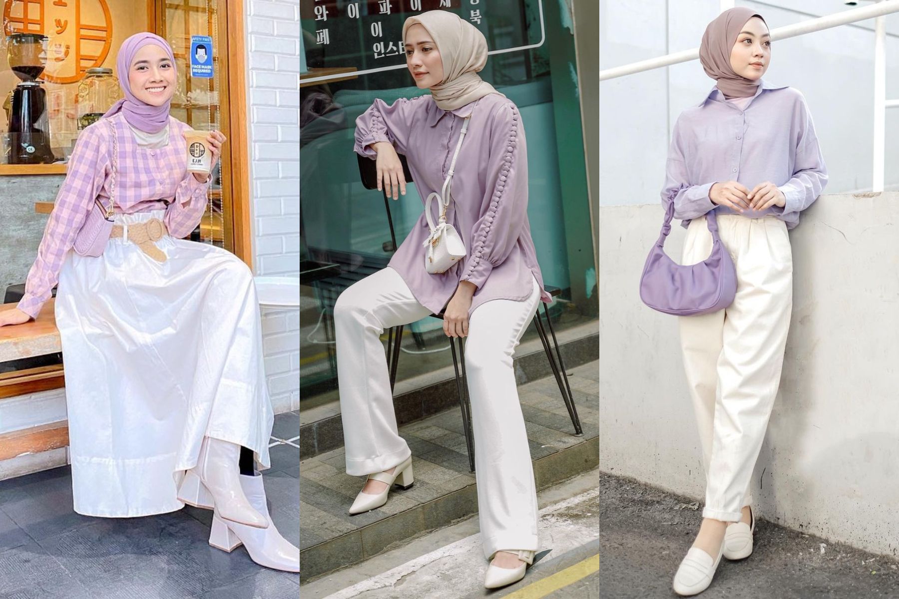 Gamis lilac cocok dengan jilbab warna apa