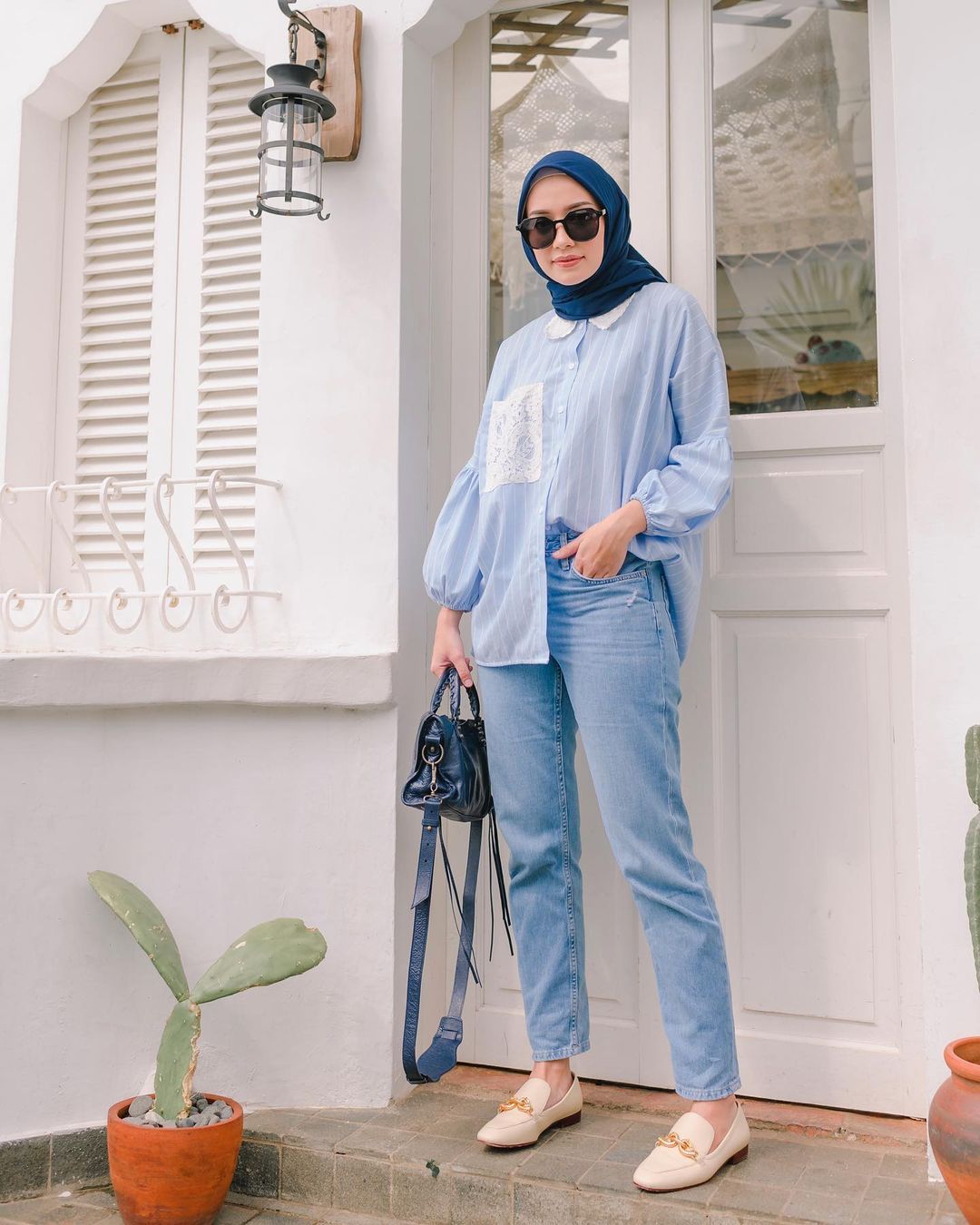 OOTD Hijab Pakai Celana Jeans 